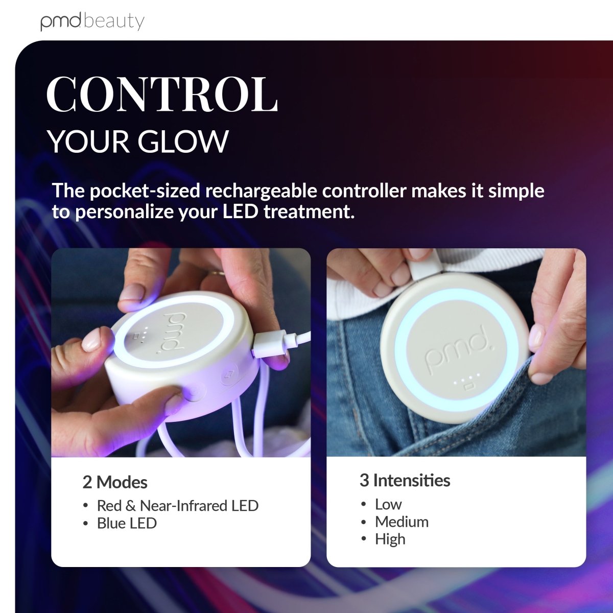 Mascarilla de terapia de luz LED PMD
