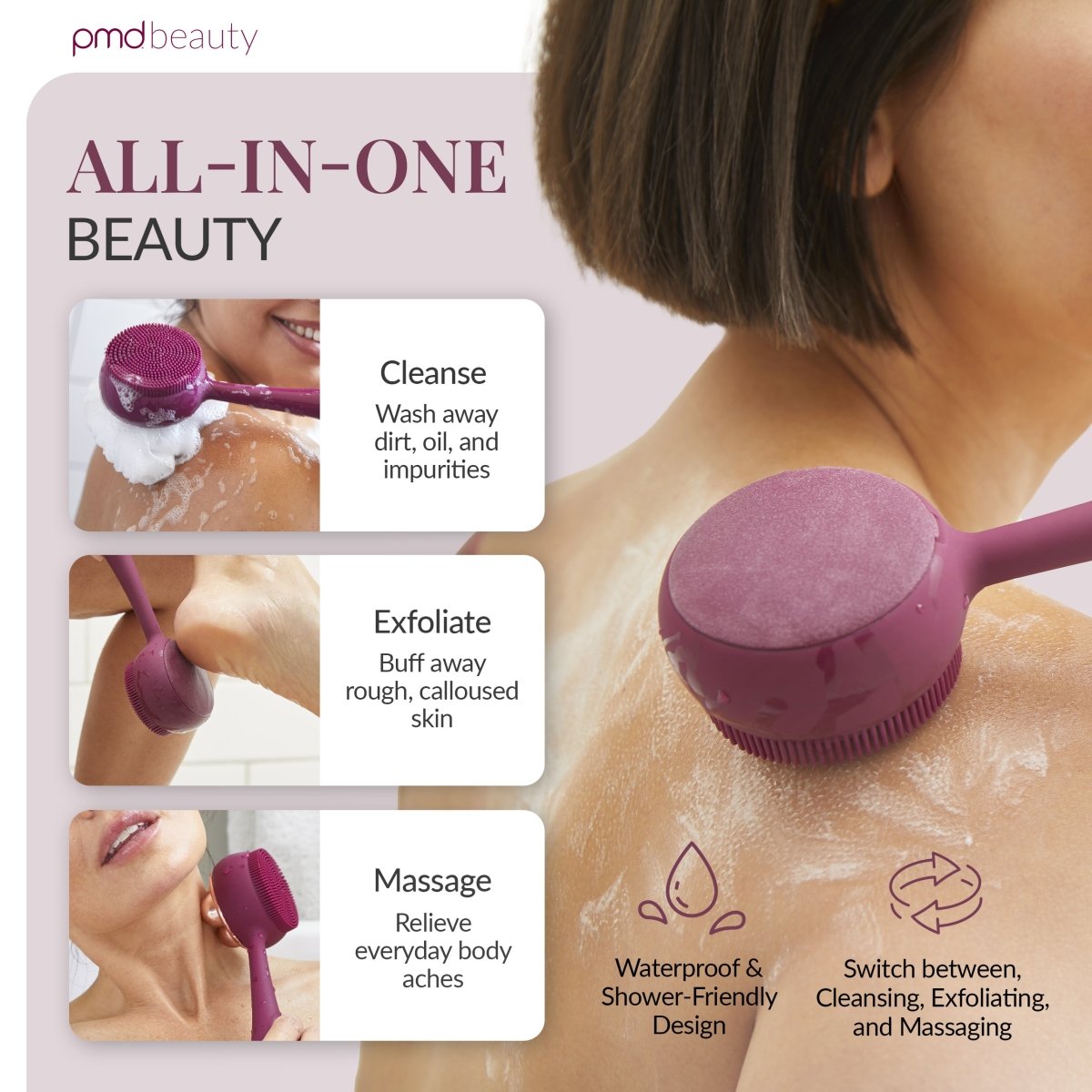 Dispositivo avanzado de limpieza y exfoliación corporal PMD Clean Body