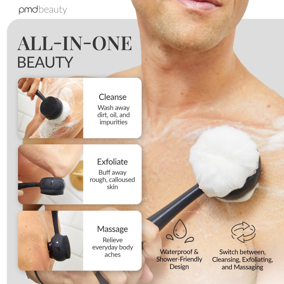 Dispositivo avanzado de limpieza y exfoliación corporal PMD Clean Body