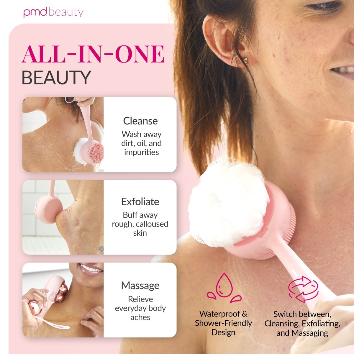 Dispositivo avanzado de limpieza y exfoliación corporal PMD Clean Body