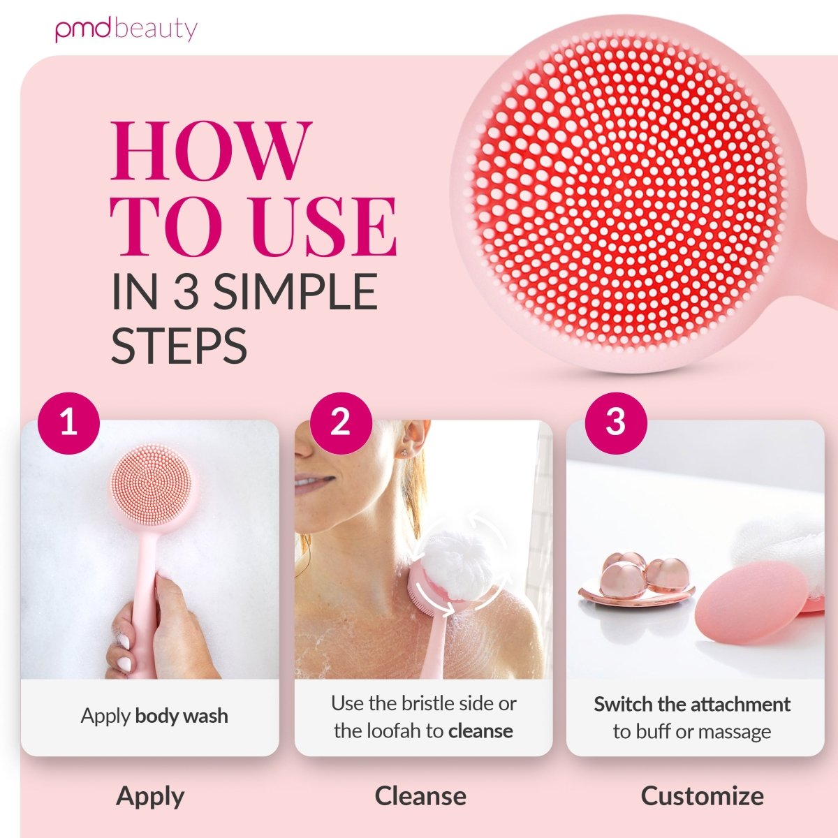 Dispositivo avanzado de limpieza y exfoliación corporal PMD Clean Body