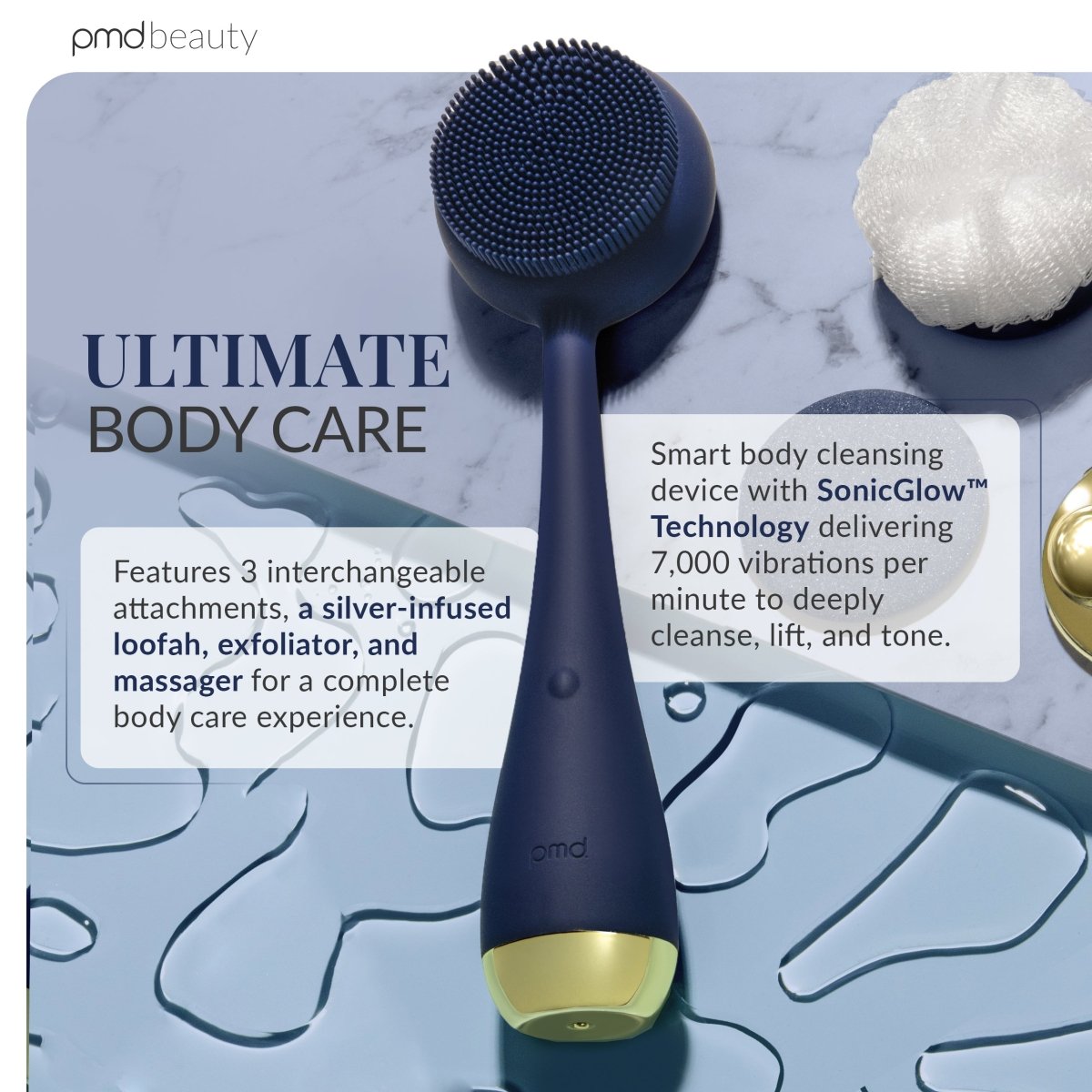 Dispositivo avanzado de limpieza y exfoliación corporal PMD Clean Body