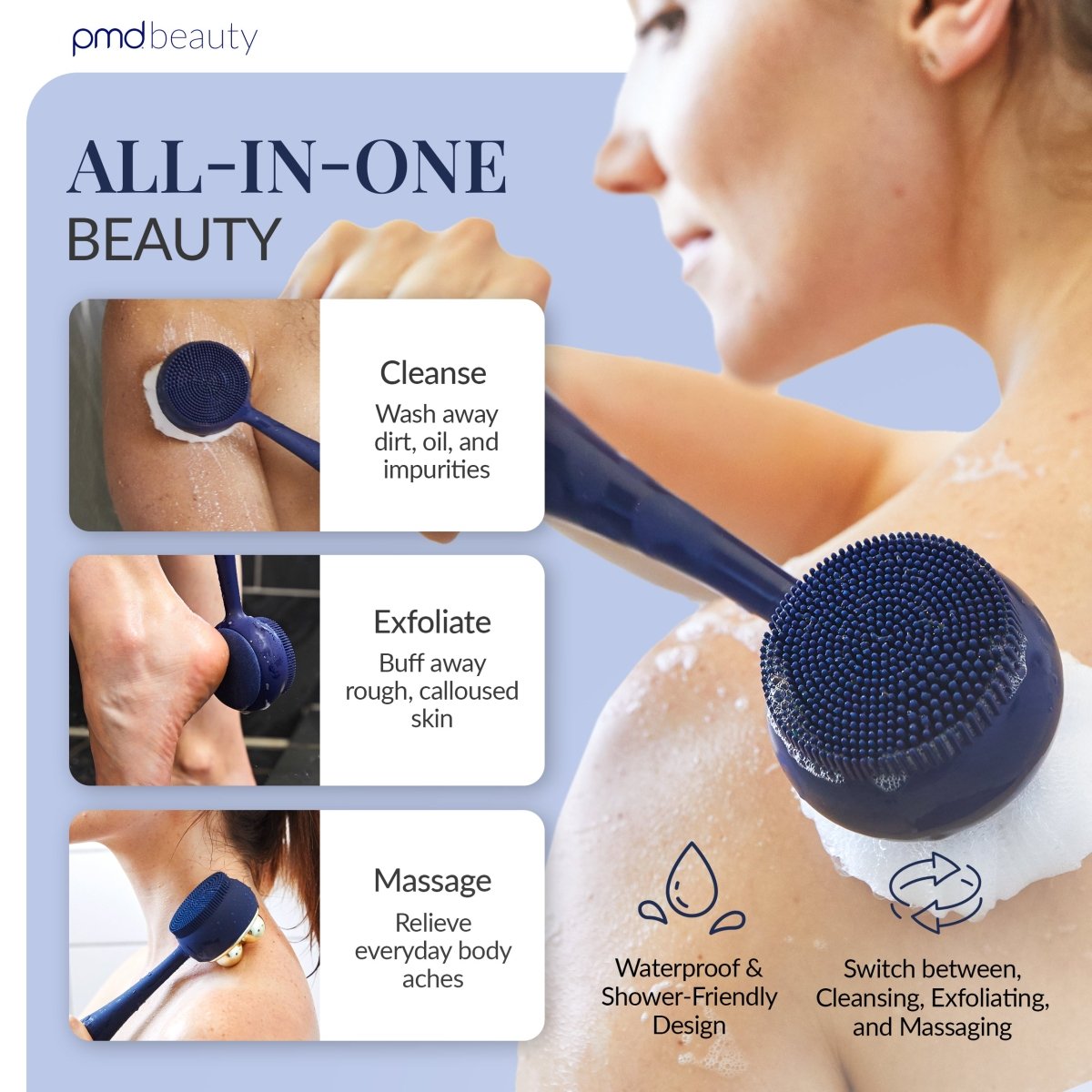 Dispositivo avanzado de limpieza y exfoliación corporal PMD Clean Body