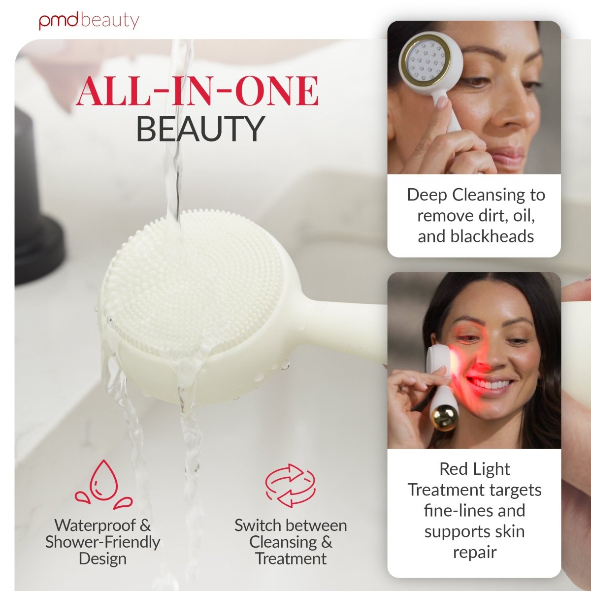 Dispositivo de tratamiento facial PMD LED Clean Redvolution