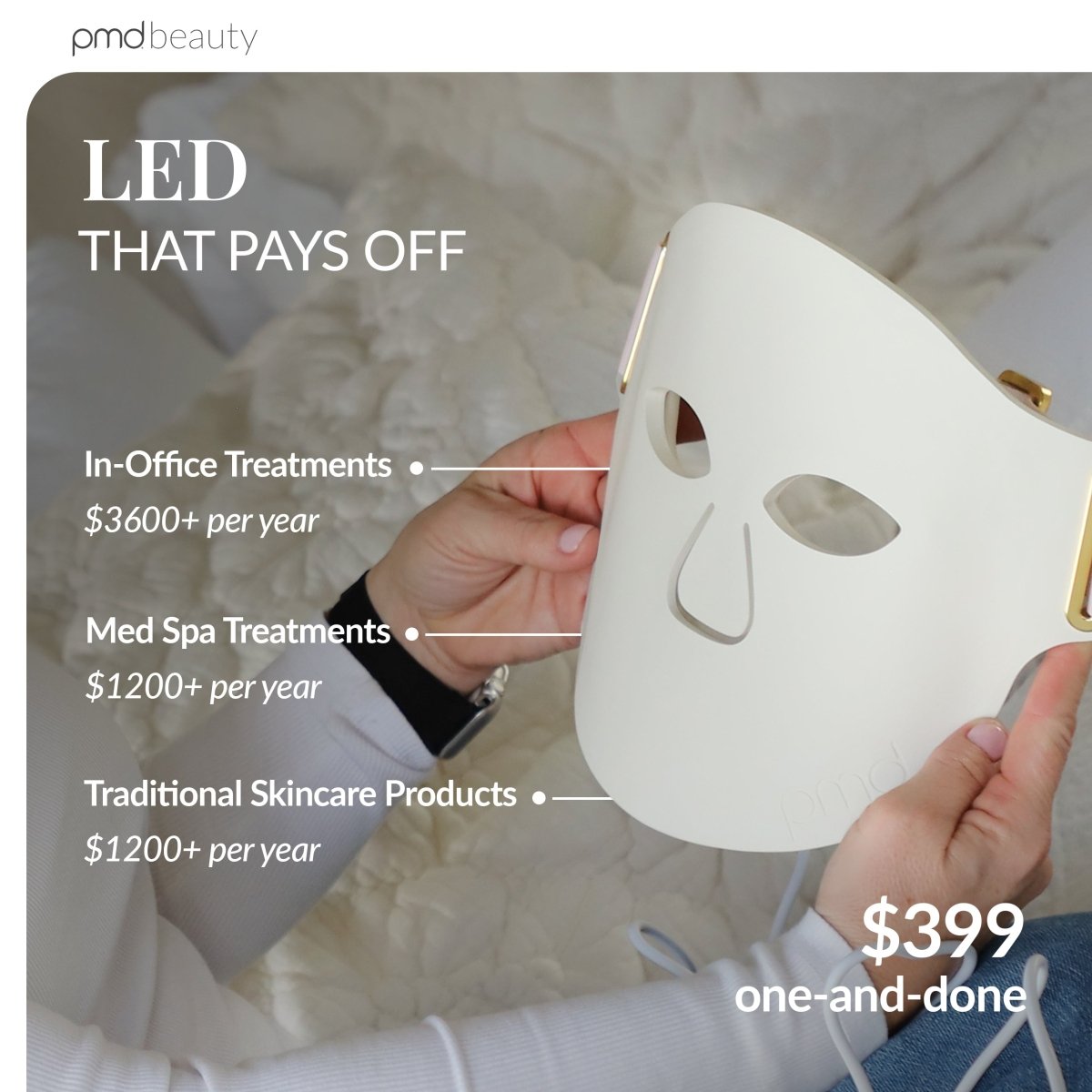Mascarilla de terapia de luz LED PMD